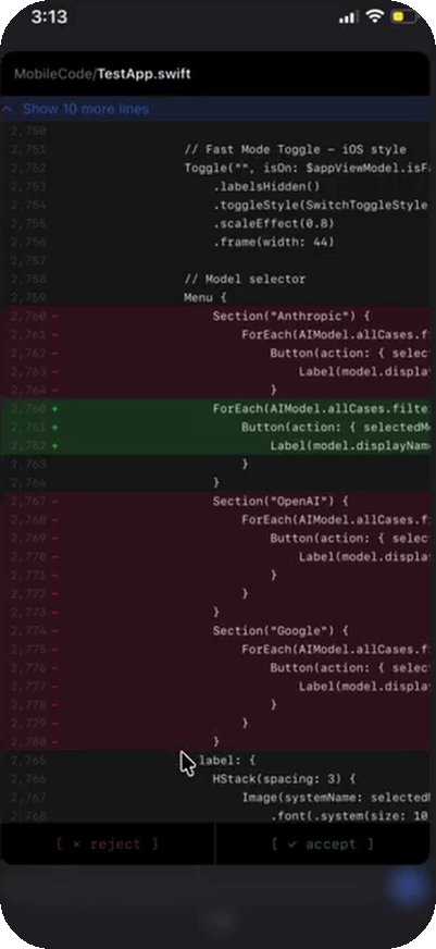 Code editor